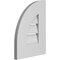 Ekena Millwork Quarter Round Top Left Surface Mount PVC Gable Vent w/ 3-1/2"W x 1"P Standard Frame, 12"W x 16"H GVPQL12X1601SF - alternate 2